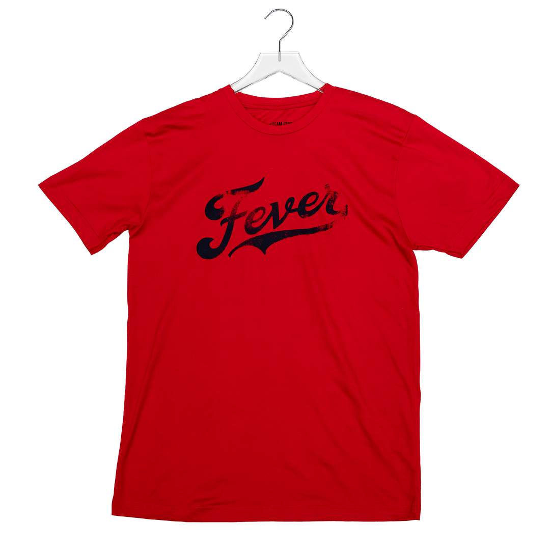 Adult Indiana Fever Script T-shirt in Red by Fever Team Store