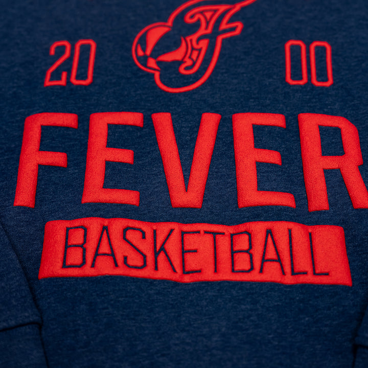 Adult Indiana Fever IND Basketball Crewneck Sweatshirt in Navy by Sportiqe
