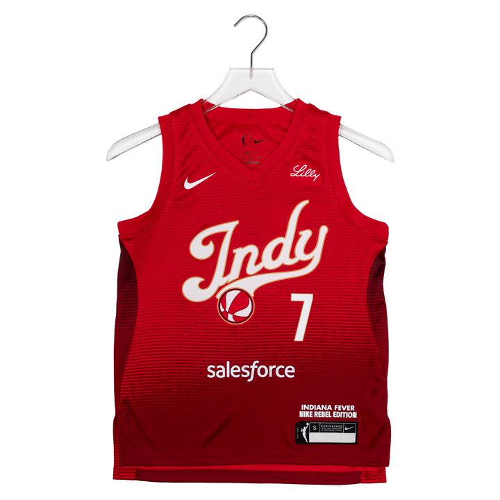 Youth Indiana Fever #7 Aliyah Boston 2026 Rebel Swingman Jersey in Red by Nike