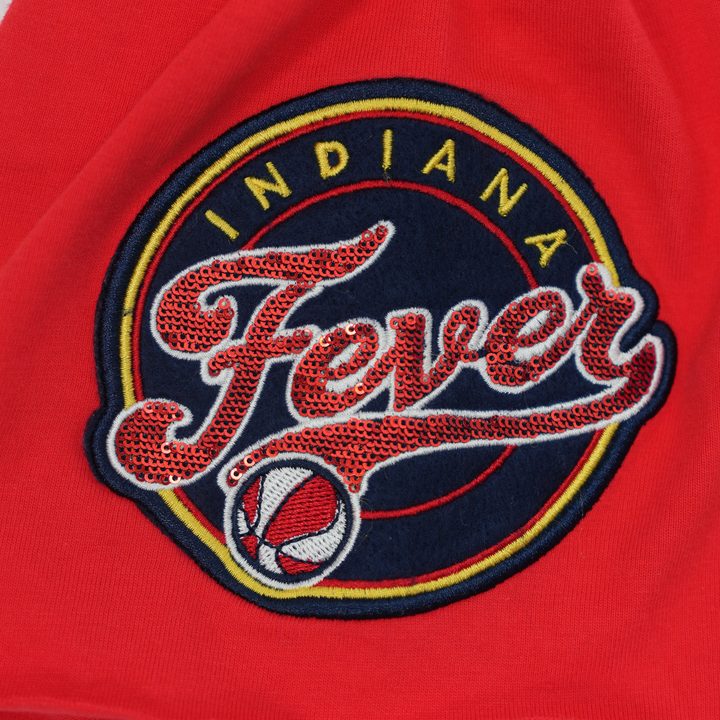 Women's Indiana Fever Cropped Raglan Boxy T-shirt in White by Mitchell & Ness
