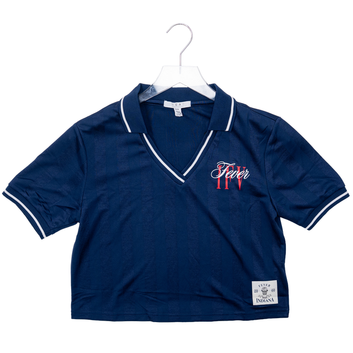 Women's Indiana Fever Crop Polo Shirt in Navy by Wear by E. Andrews
