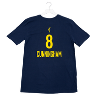 Adult Indiana Fever #8 Sophie Cunningham Rebel Name and Number T-Shirt in Red by Nike
