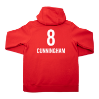 Adult Indiana Fever #8 Sophie Cunningham Rebel Name and Number T-Shirt in Red by Nike