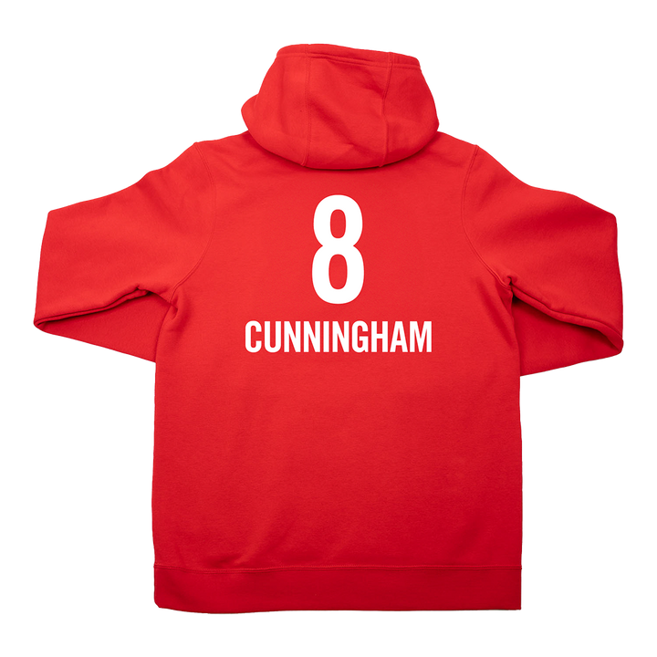 Adult Indiana Fever #8 Sophie Cunningham Rebel Name and Number Sweatshirt in Red by Nike