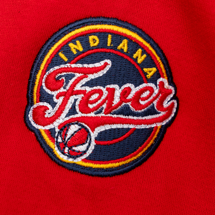 Adult Indiana Fever Embossed Secondary Logo Crew fleece in Red by KUR8TED