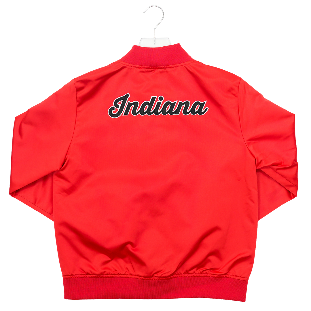Women's Indiana Fever Satin Varsity Jacket in Red by Mitchell & Ness