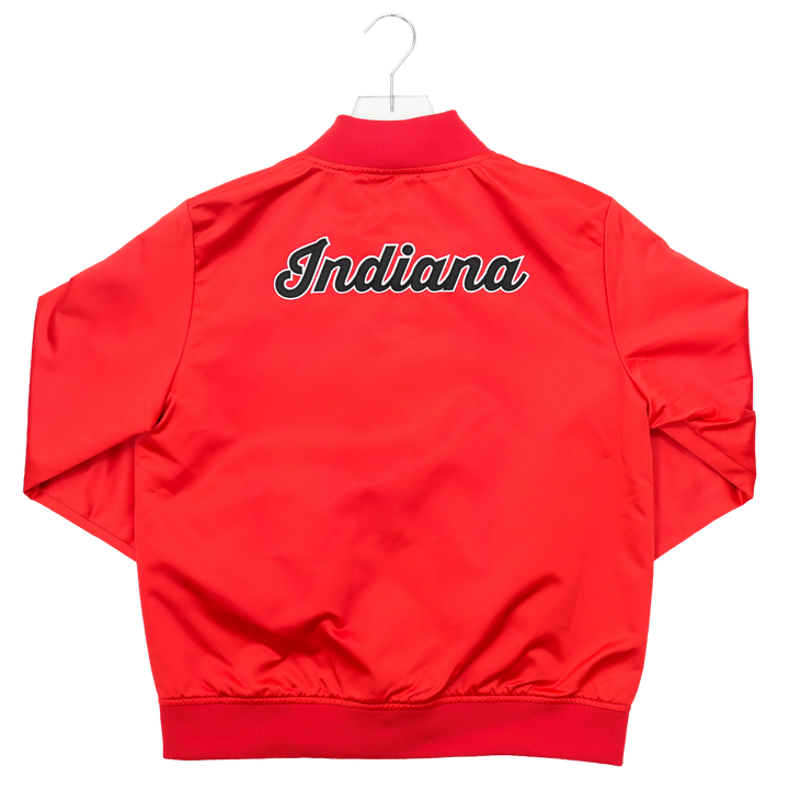 Women's Indiana Fever Satin Varsity Jacket in Red by Mitchell & Ness