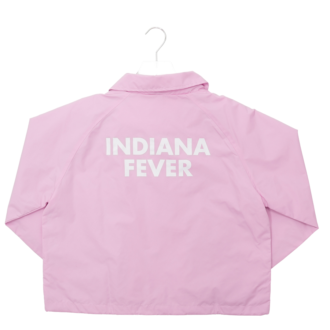 Women's Indiana Fever Crop Coaches Full-Snap Front Jacket in Pink by New Era
