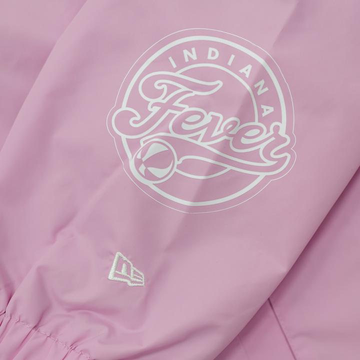 Women's Indiana Fever Crop Coaches Full-Snap Front Jacket in Pink by New Era