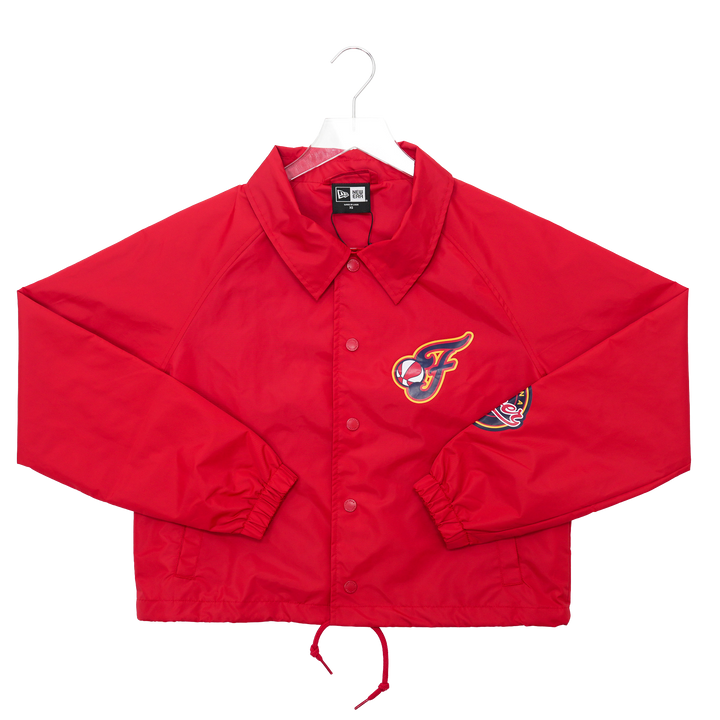 Women's Indiana Fever Crop Coaches Full-Snap Front Jacket in Red by New Era