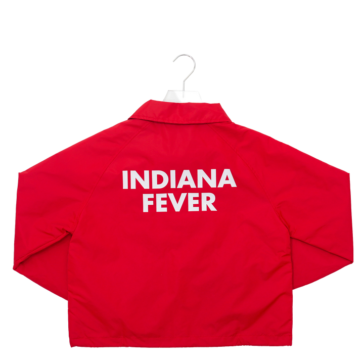 Women's Indiana Fever Crop Coaches Full-Snap Front Jacket in Red by New Era