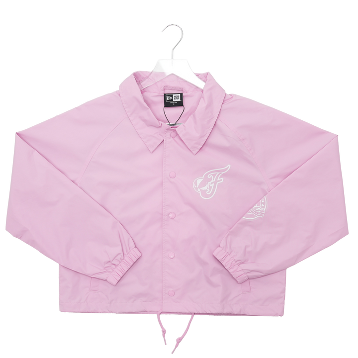 Women's Indiana Fever Crop Coaches Full-Snap Front Jacket in Pink by New Era