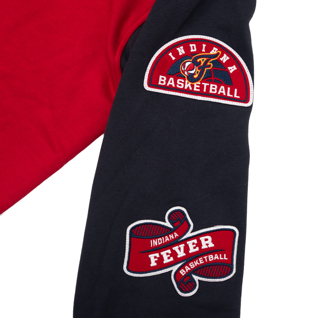 Adult Indiana Fever Chenille Patch Full-Zip Hooded Sweatshirt in Red by New Era