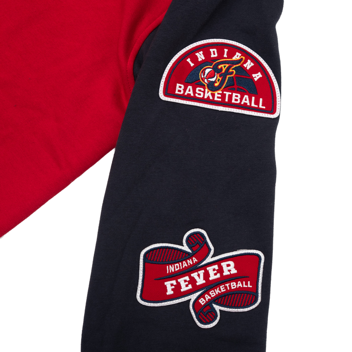 Adult Indiana Fever Chenille Patch Full-Zip Hooded Sweatshirt in Red by New Era