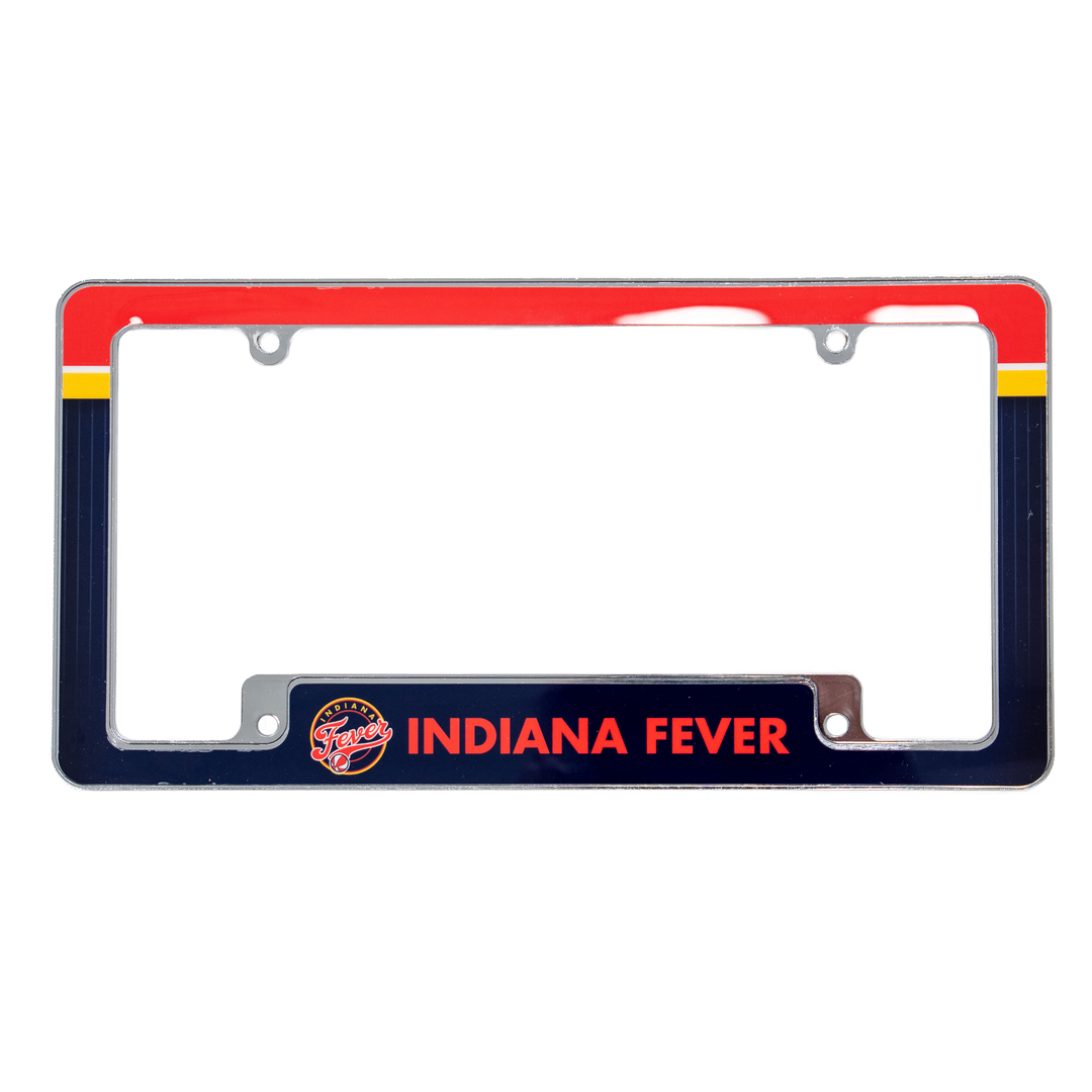 Indiana Fever All-Over Chrome License Plate Frame in Red by Rico Industries Inc.