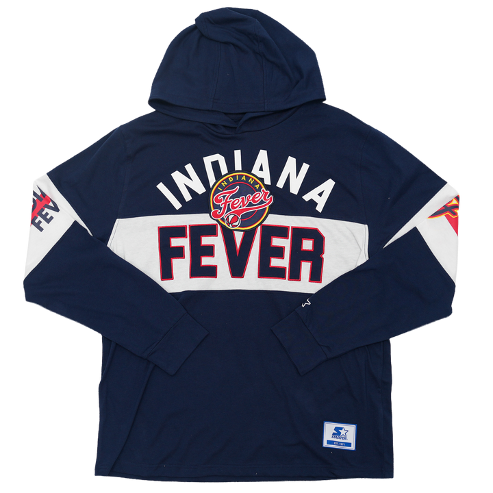 Adult Indiana Fever Starter Fullback Hooded Sweatshirt in Navy by G-III
