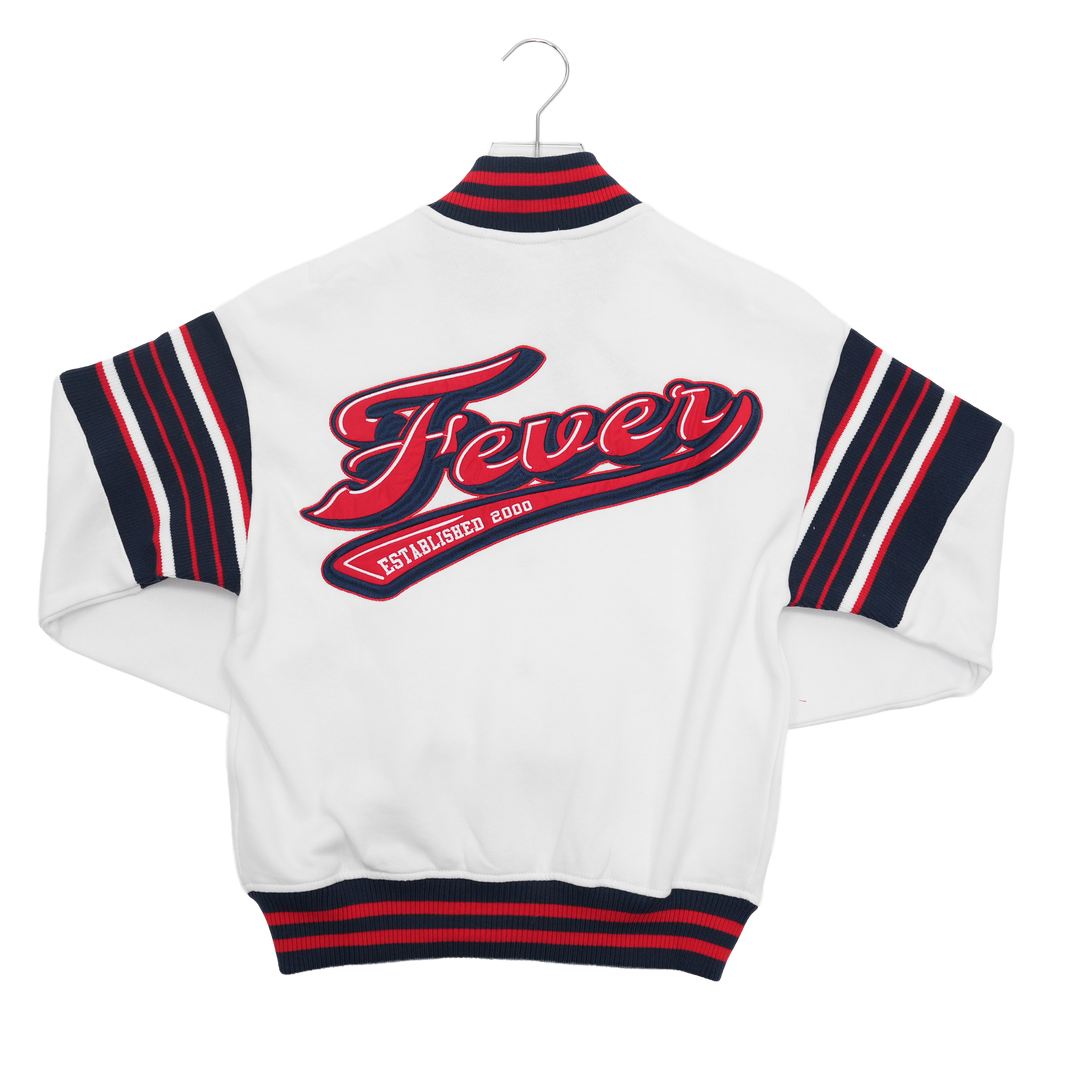 Womens Indiana Fever Snap Front Fleece Jacket in White by WEAR by EA