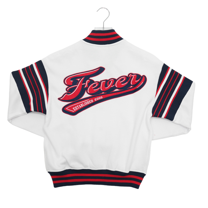 Womens Indiana Fever Snap Front Fleece Jacket in White by WEAR by EA