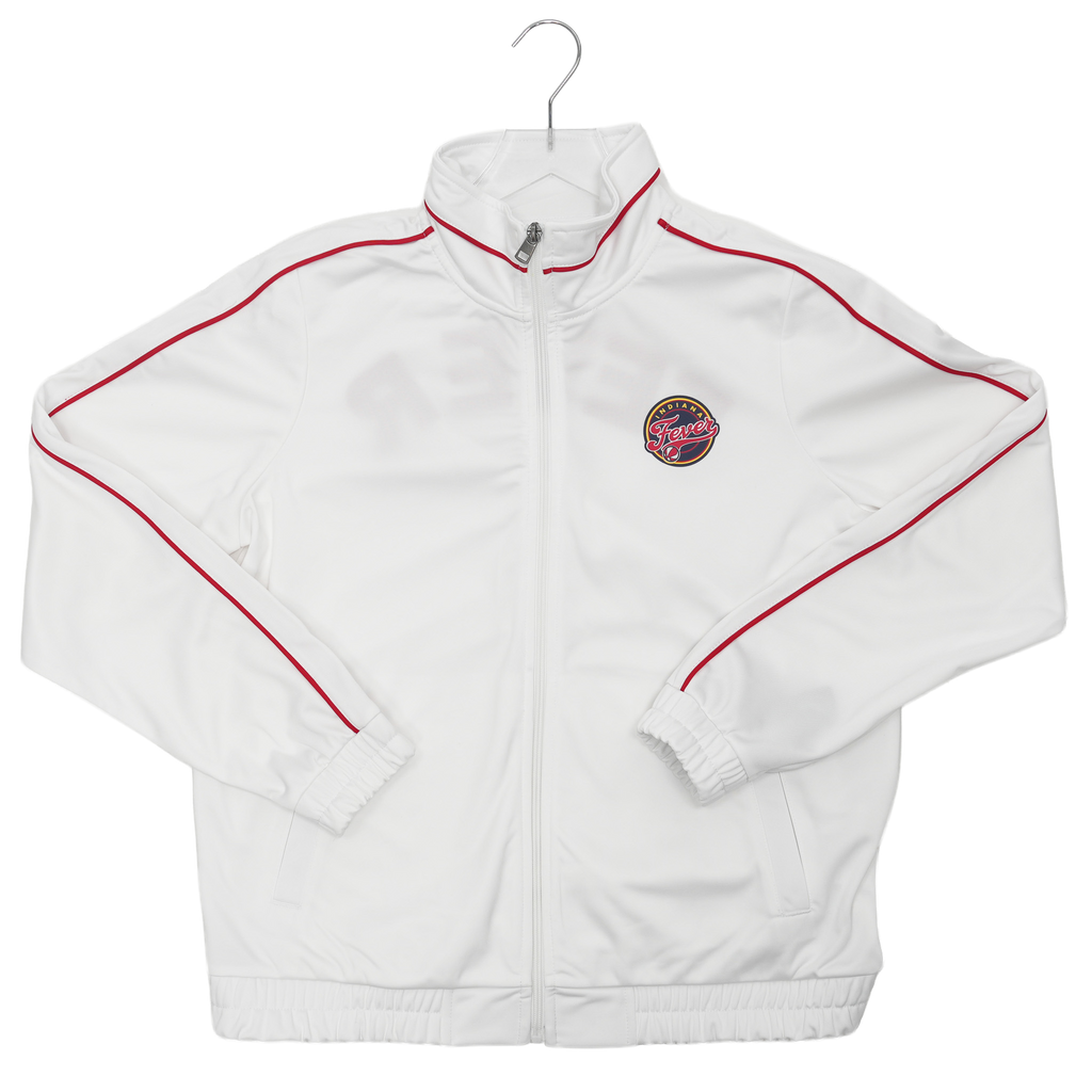 【美品】STAR CIRCLE WOMAN TRACK JACKET Women's Indiana Fever Crowd Wave Full-Zip Track Jacket in White by