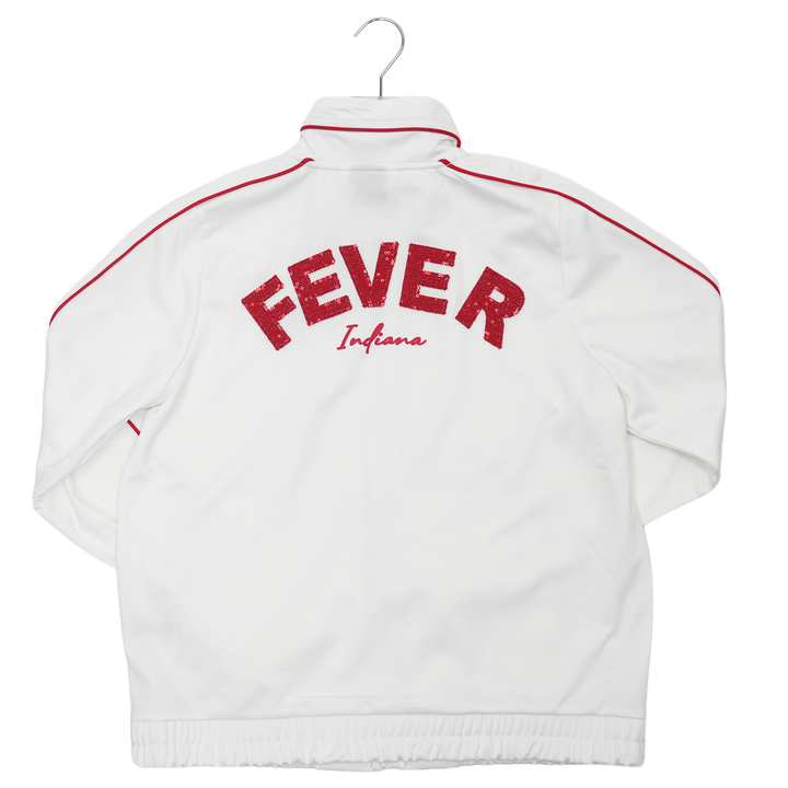 Womens Indiana Fever Crowd Wave Full-Zip Track Jacket in White by G-III