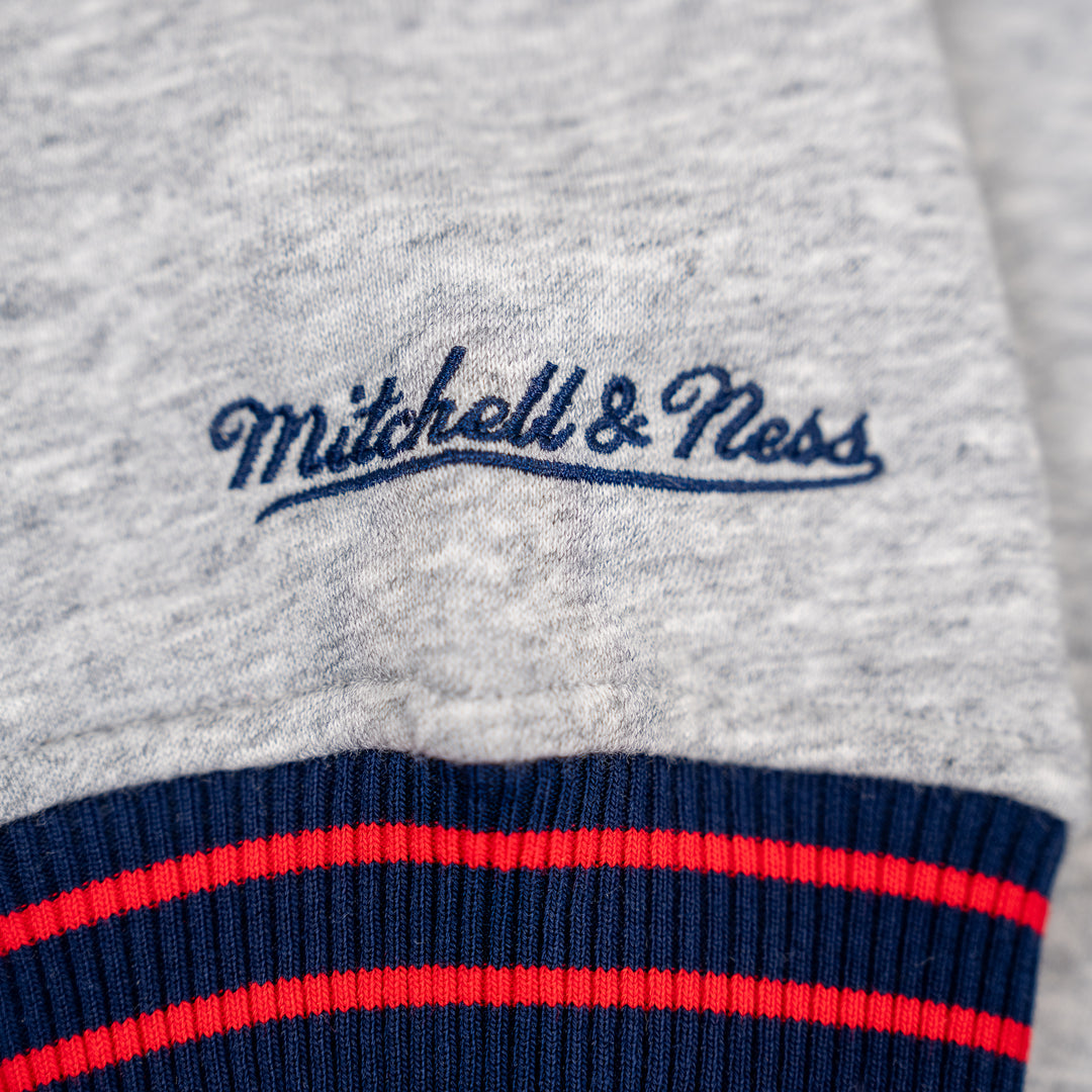 Adult Indiana Fever Throw It Back Crewneck Sweatshirt in Grey by Mitchell and Ness