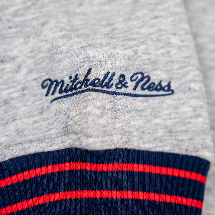 Adult Indiana Fever Throw It Back Crewneck Sweatshirt in Grey by Mitchell and Ness