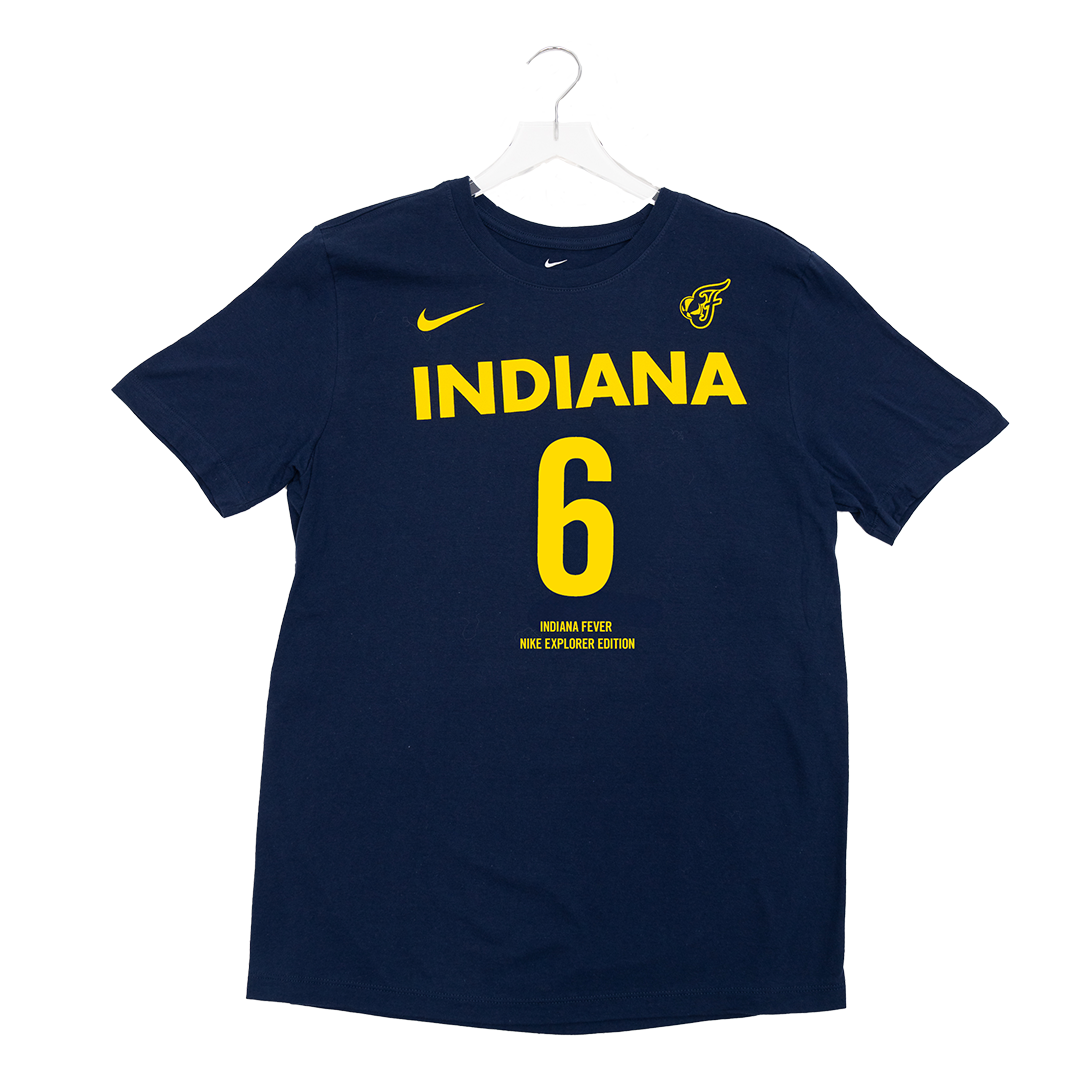 Adult Indiana Fever #6 Natasha Howard Explorer Name and Number T-Shirt in Navy by Nike