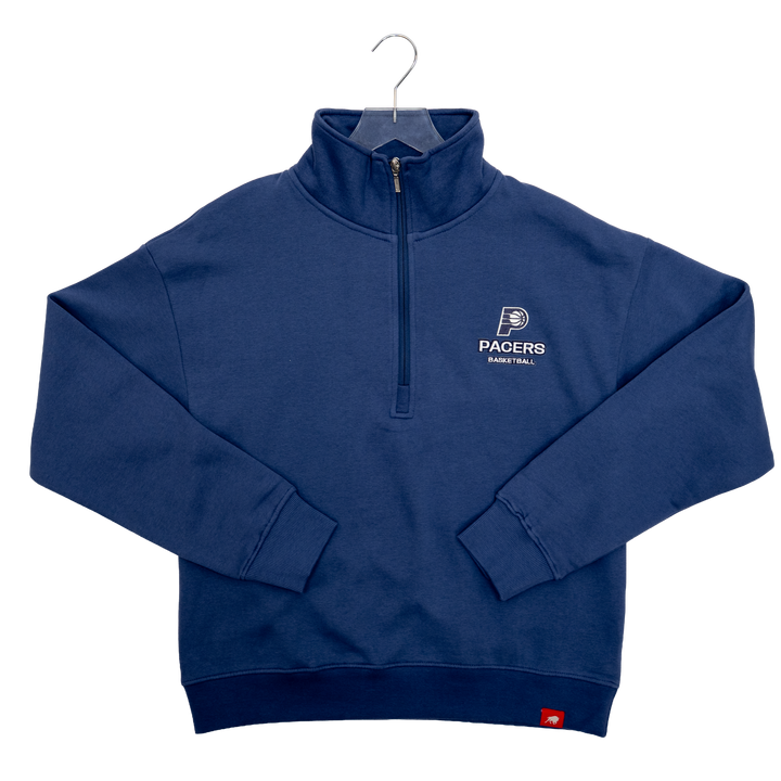 Women's Indiana Pacers Roan 1/4 Zip Sweatshirt in Blue by Sportiqe