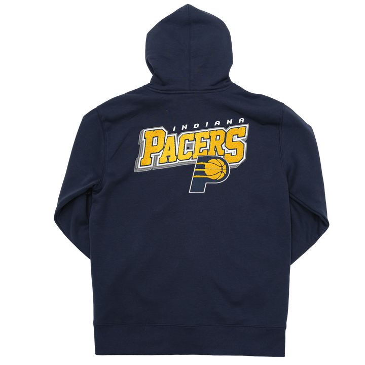 Adult Indiana Pacers Alumination Full-Zip Hooded Sweatshirt in Navy by Pacers Team Store