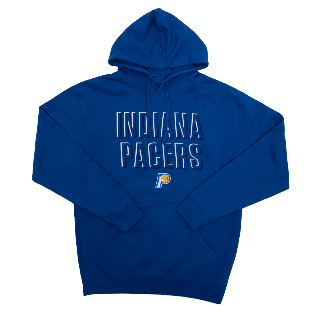 Adult Indiana Pacers 25-26 CITY EDITION Stacked Wordmark Hooded Sweatshirt in Royal by Pacers Team Store