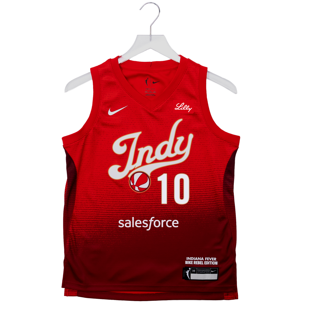 Youth Indiana Fever #10 Lexie Hull 2026 Rebel Swingman Jersey in Red by Nike