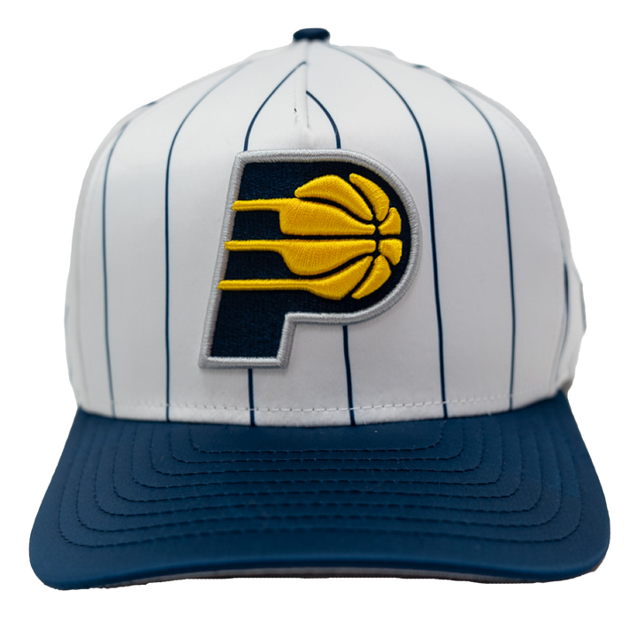 Adult Indiana Pacers Satin Pinstripe 9Fifty Hat in White by New Era