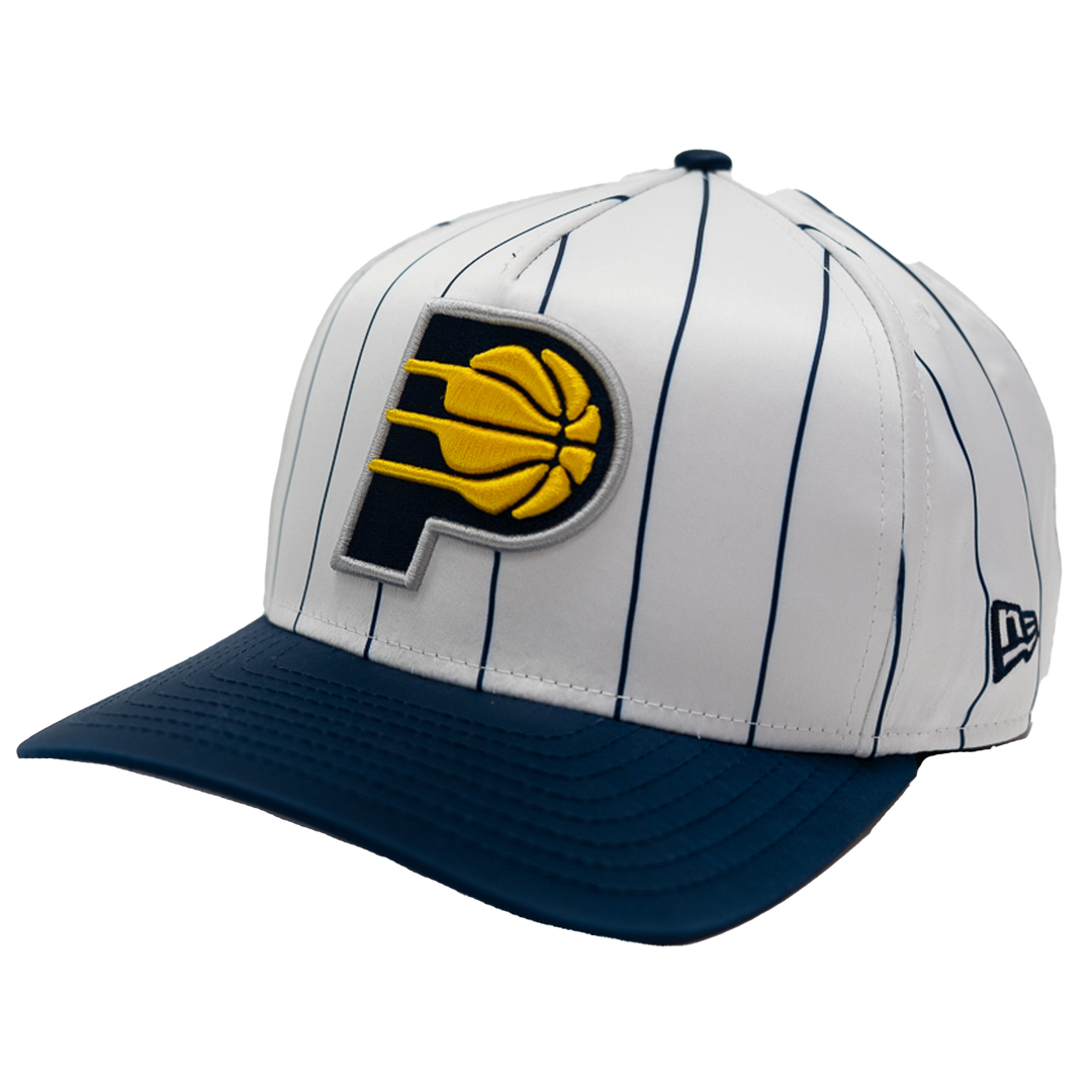 Adult Indiana Pacers Satin Pinstripe 9Fifty Hat in White by New Era