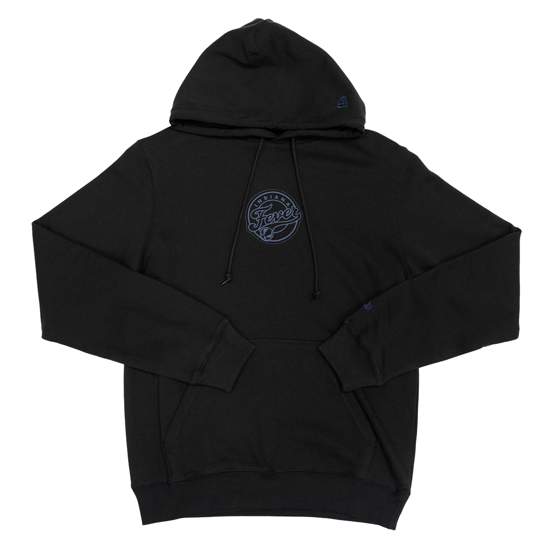 Adult Indiana Fever Fan Hooded Sweatshirt in Black by New Era