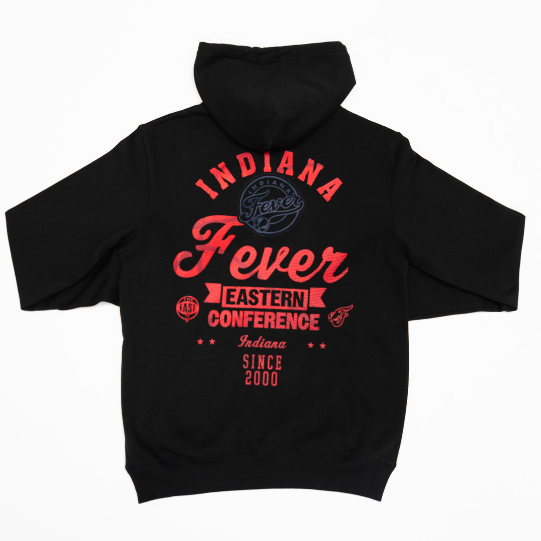 Adult Indiana Fever Fan Hooded Sweatshirt in Black by New Era