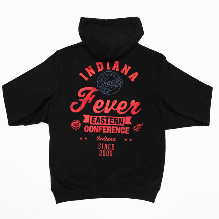 Adult Indiana Fever Fan Hooded Sweatshirt in Black by New Era