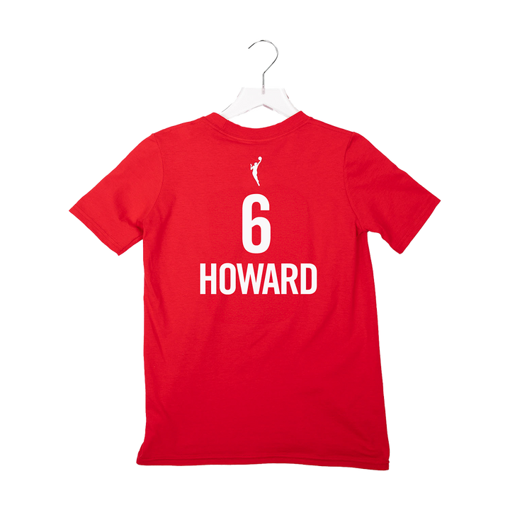 Adult Indiana Fever #6 Natasha Howard Rebel Name and Number T-Shirt in Red by Nike