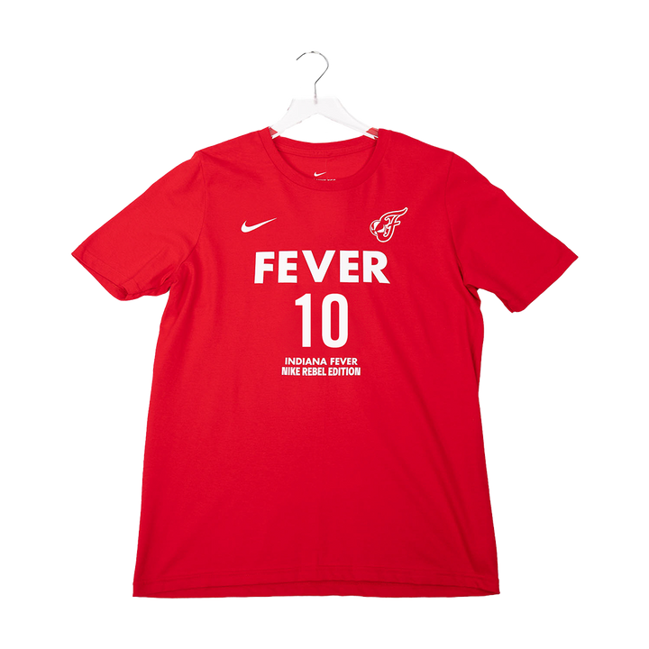 Adult Indiana Fever #10 Lexie Hull Rebel Name and Number T-Shirt in Red by Nike