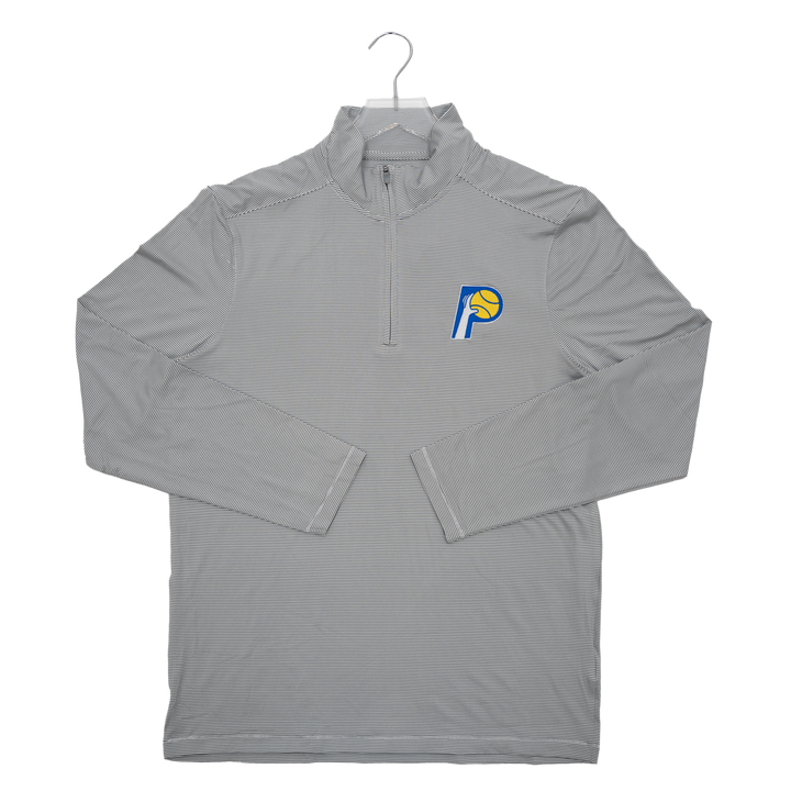 Adult Indiana Pacers 25-26’ CITY EDITION 1/4 Zip Twine Shirt in Grey by Antigua