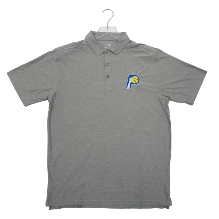 Adult Indiana Pacers 25-26’ CITY EDITION Par 3 Polo Shirt in Grey by Antigua