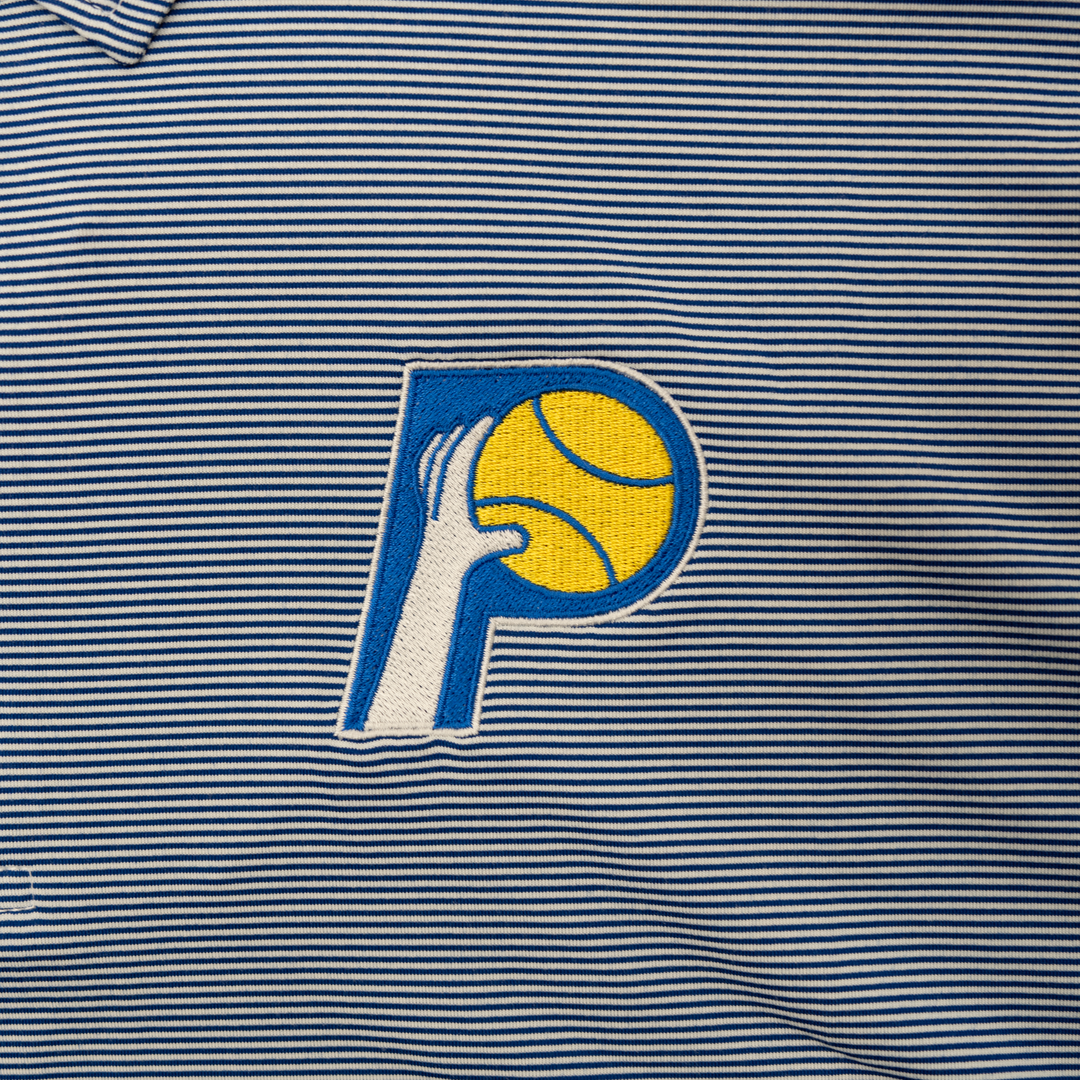 Adult Indiana Pacers 25-26’ CITY EDITION Twine Polo Shirt in Royal by Antigua