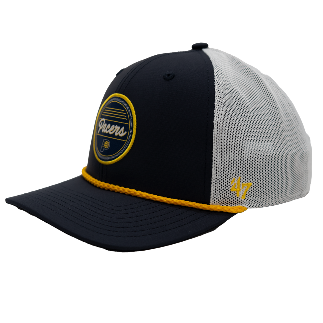 Adult Indiana Pacers BRR Fairway Trucker Hat in Navy by '47