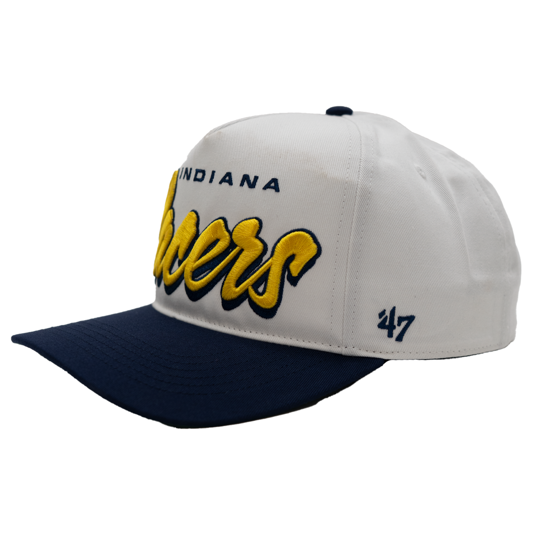 Adult Indiana Pacers Drop Shadow Hitch Hat in White by '47