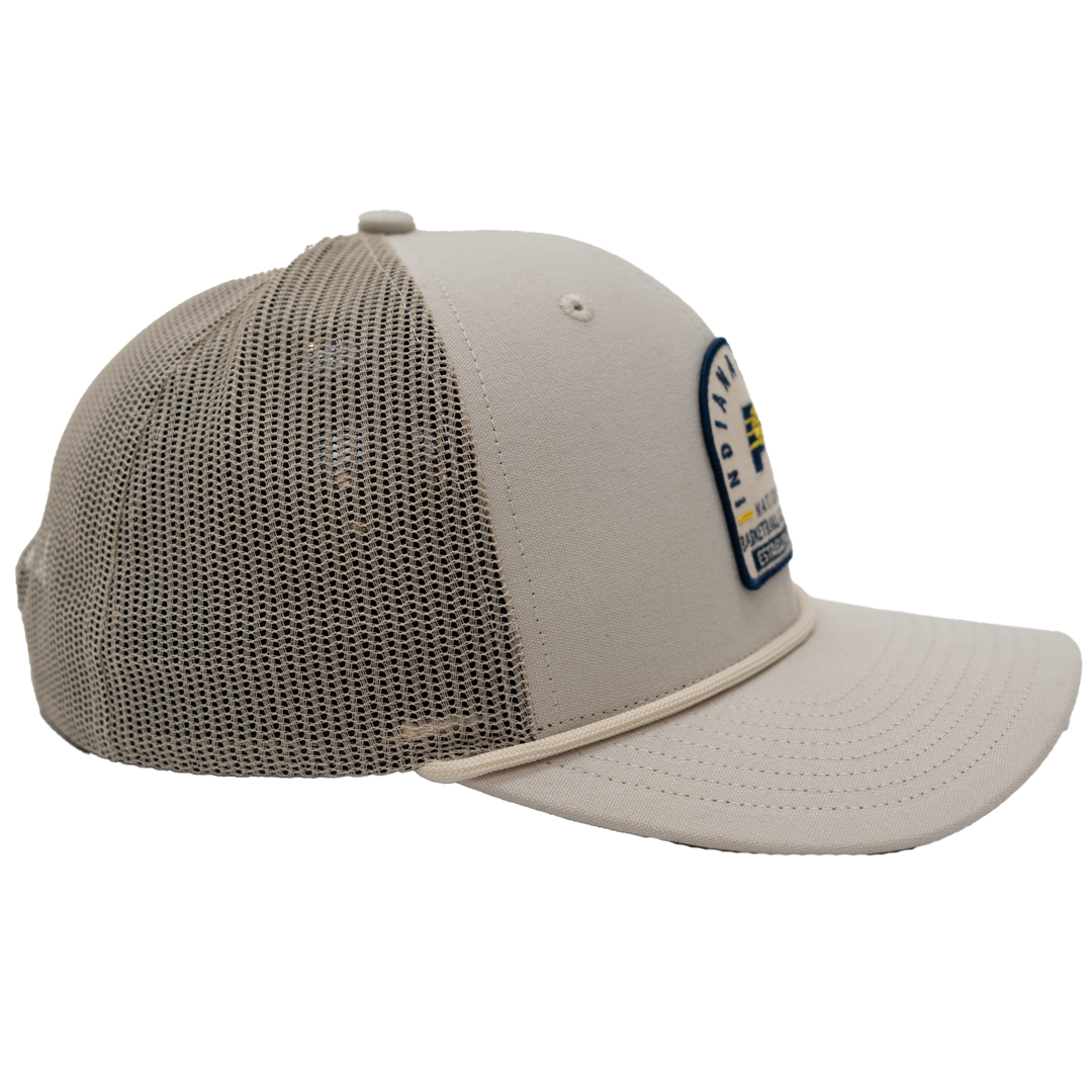 Adult Indiana Pacers Grvstn Trucker Hat in White by '47