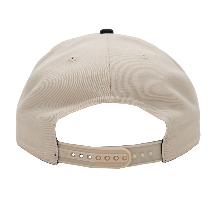 Beige baseball cap on a white background