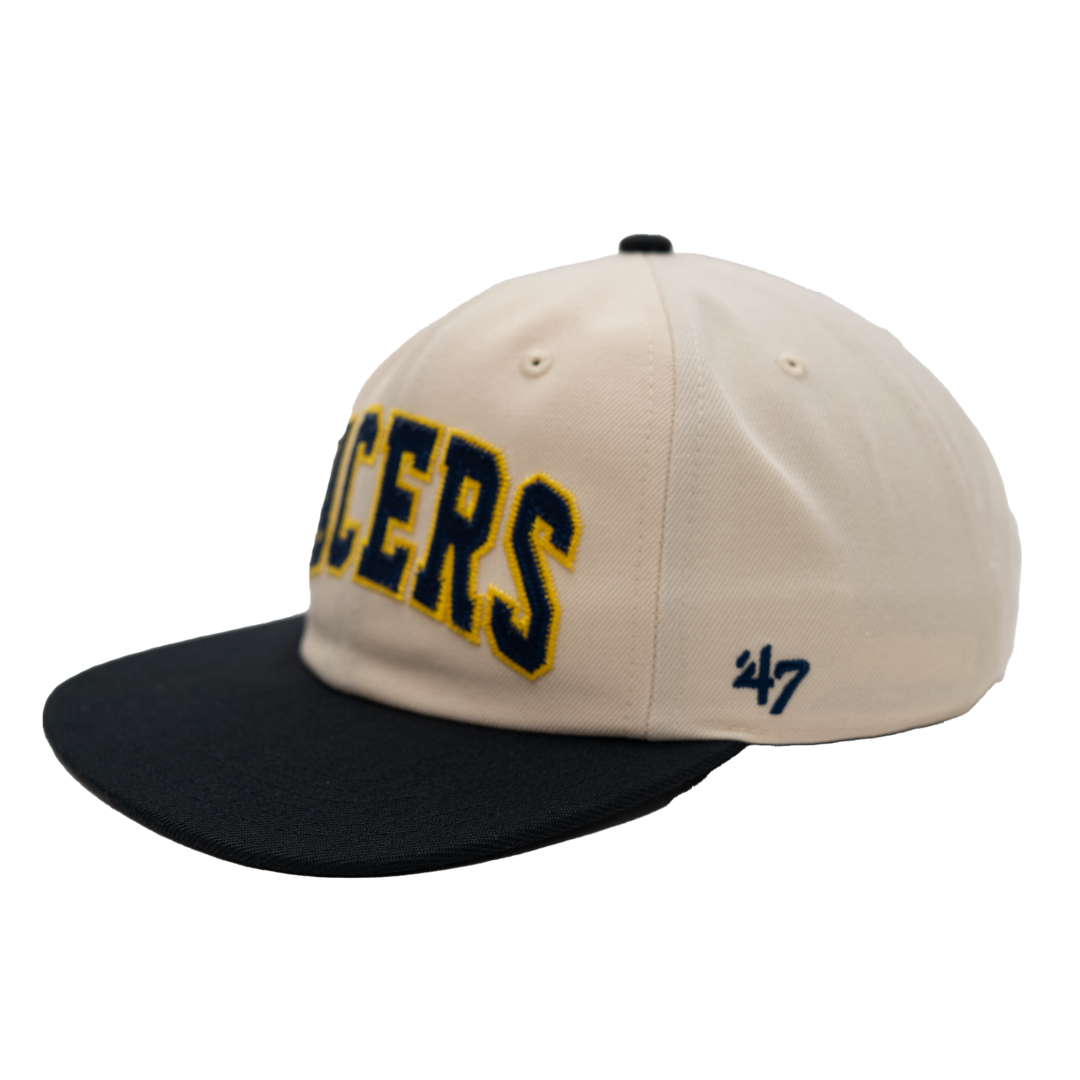 Adult Indiana Pacers Off Hand Captain Hat in White by '47