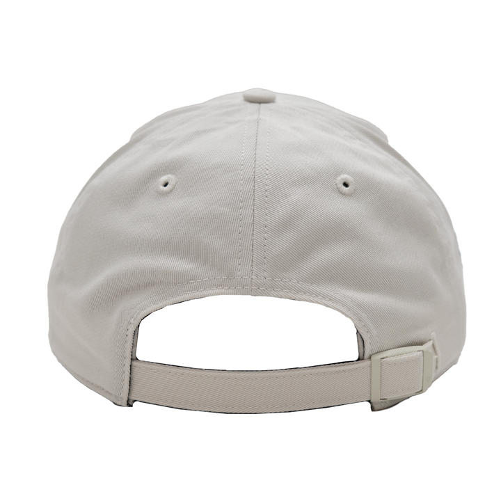 Beige baseball cap on a white background