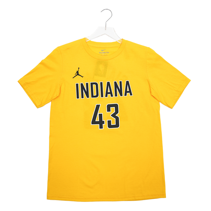 Youth Indiana Pacers #43 Pascal Siakam Statement Name and Number T-shirt in Gold by Jordan