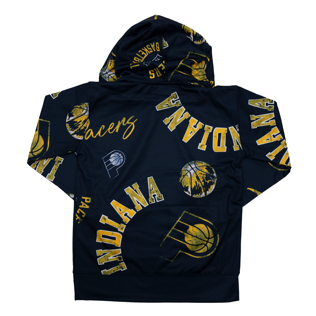 Youth Indiana Pacers Moving Violation Hooded Sweatshirt in Navy by OuterStuff