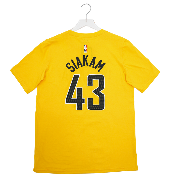 Youth Indiana Pacers #43 Pascal Siakam Statement Name and Number T-shirt in Gold by Jordan